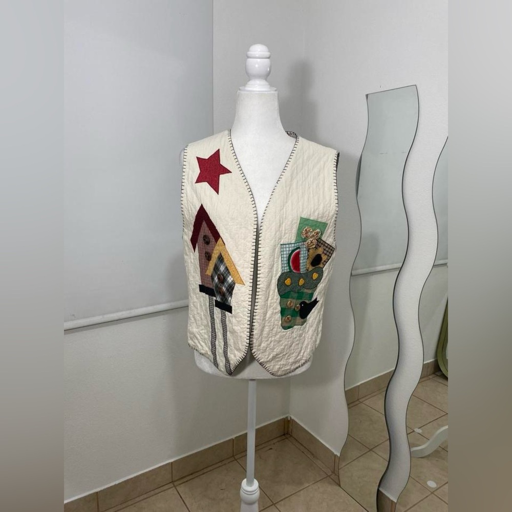 Quilted Vest with Appliqué Design